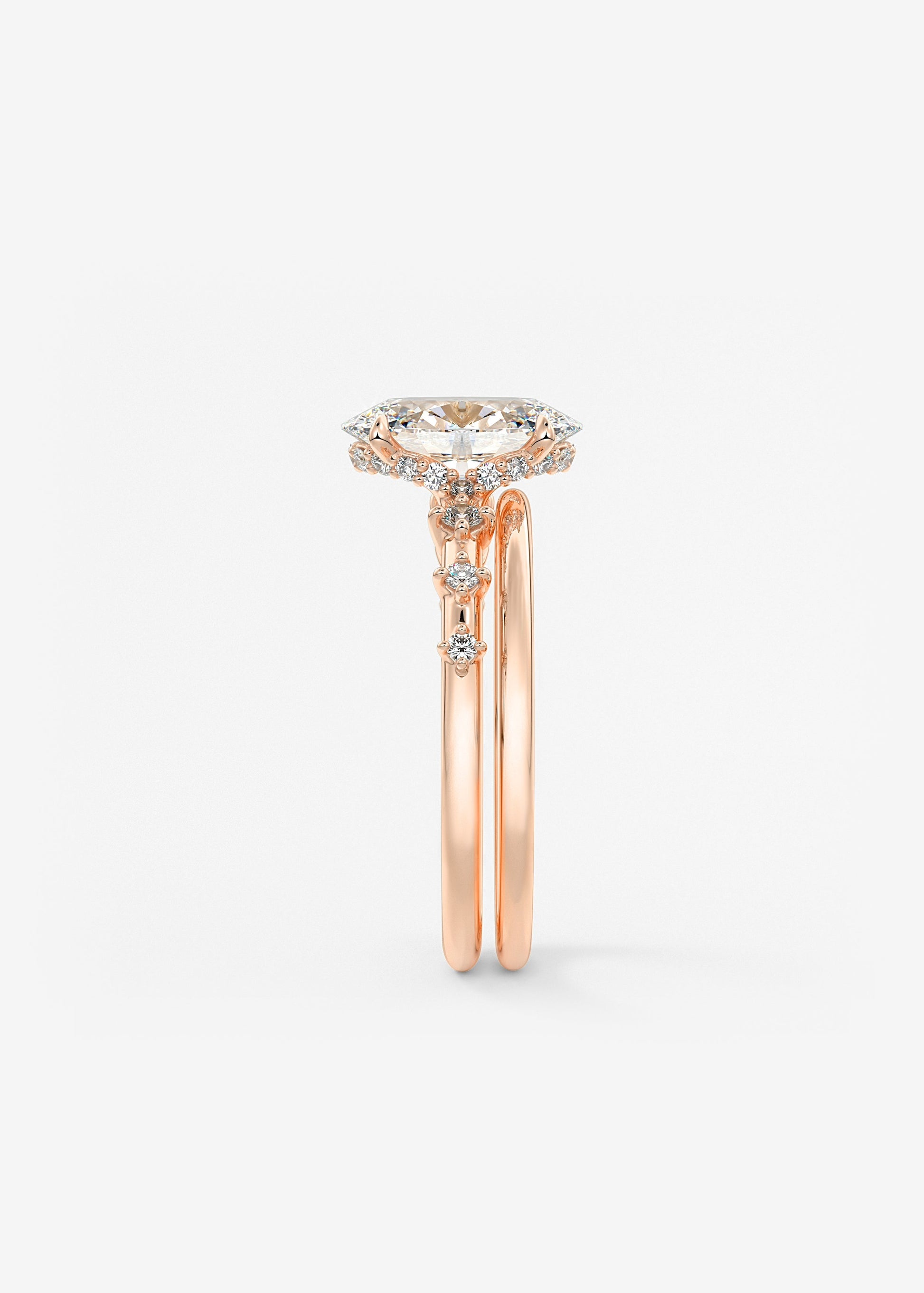 Oval Solitaire With Raised Basket Gallery Lab Grown Diamond Engagement Ring