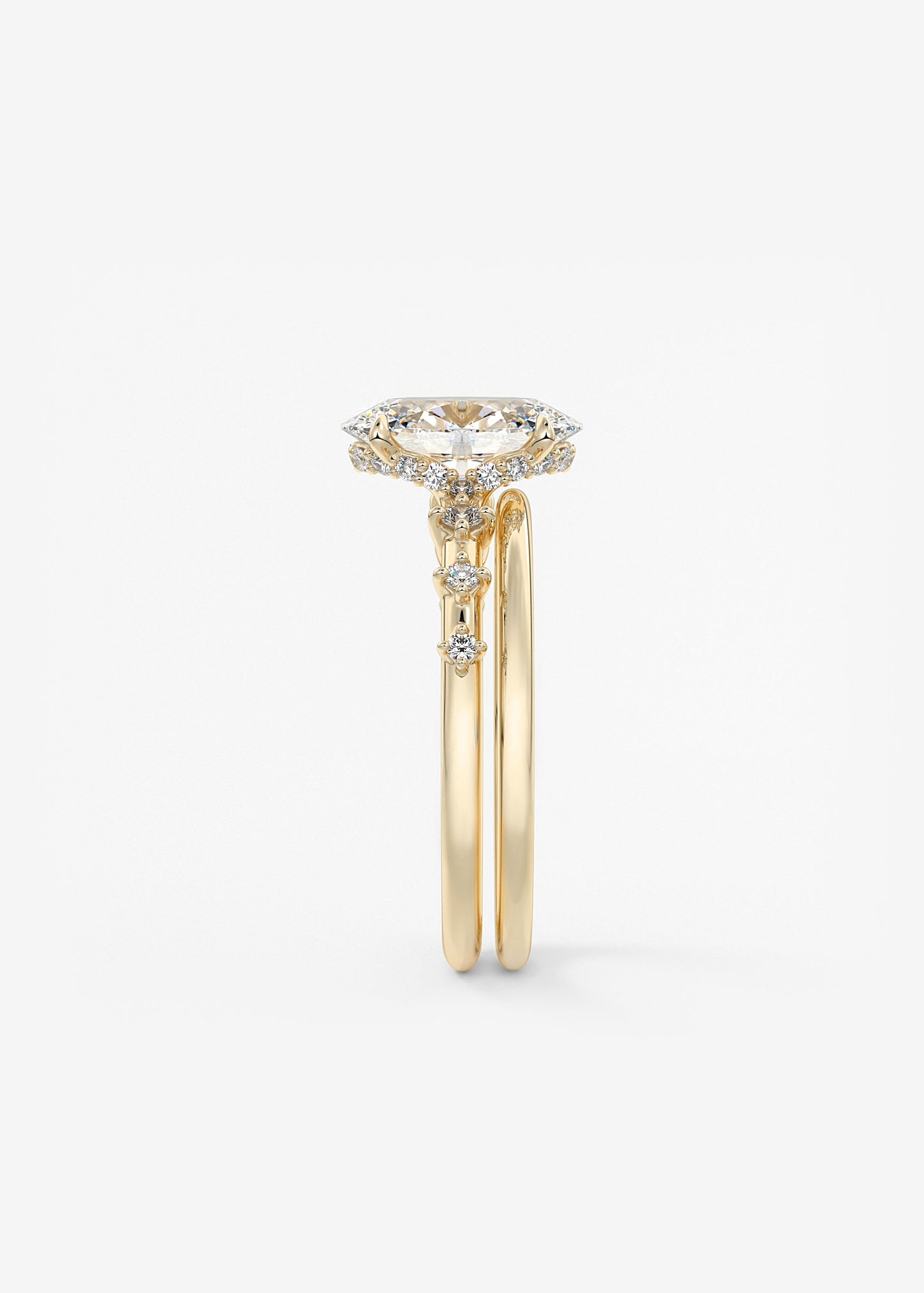 Oval Solitaire With Raised Basket Gallery Lab Grown Diamond Engagement Ring