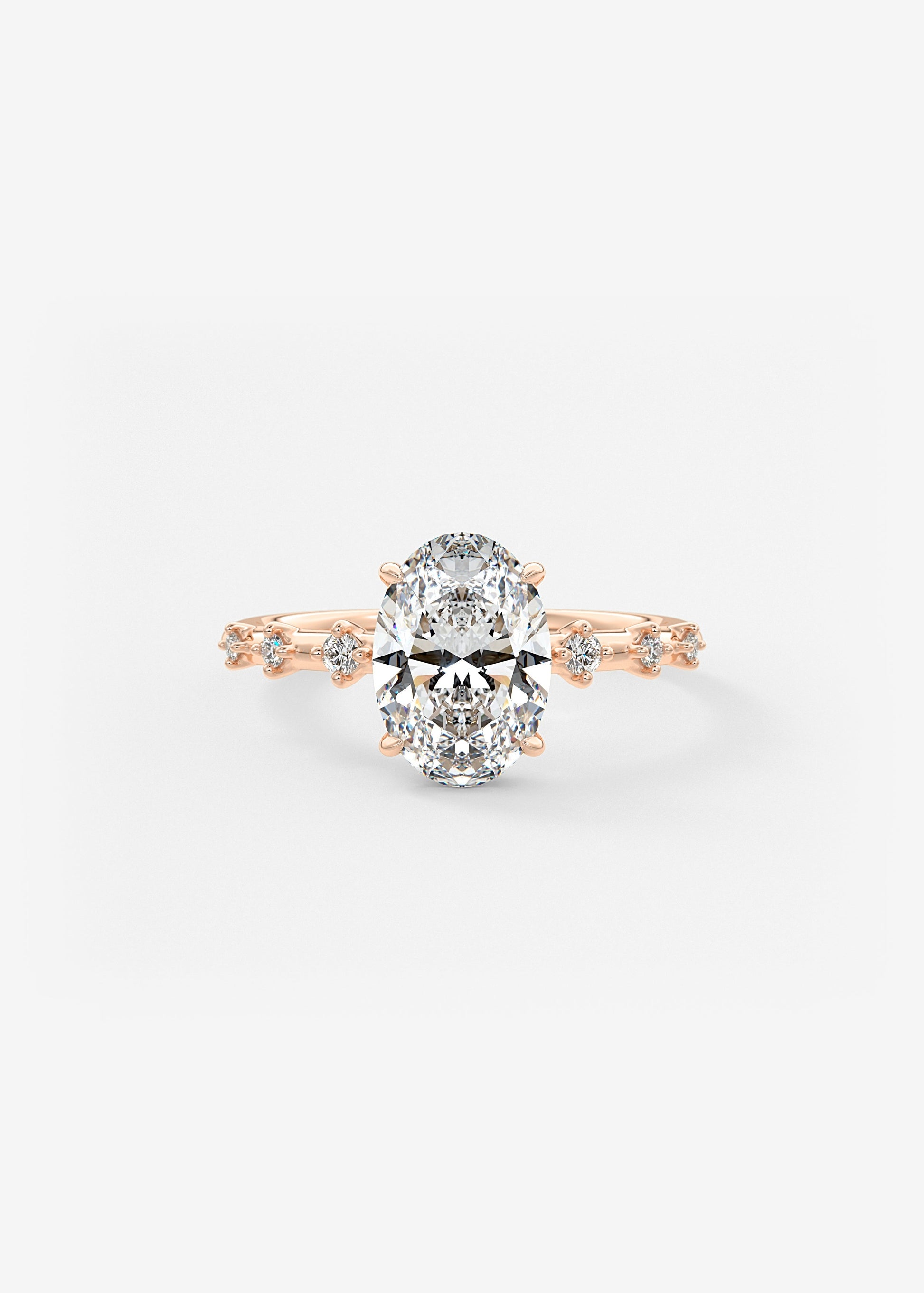 Oval Solitaire With Raised Basket Gallery Lab Grown Diamond Engagement Ring