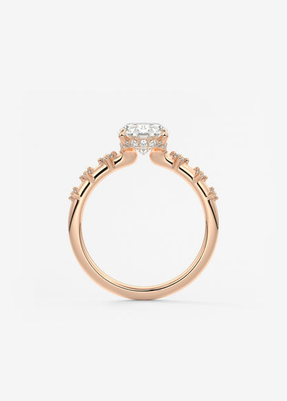 Oval Solitaire With Raised Basket Gallery Lab Grown Diamond Engagement Ring