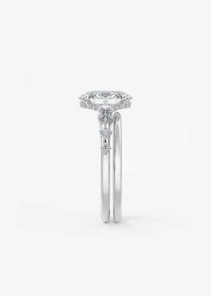 Oval Solitaire With Raised Basket Gallery Lab Grown Diamond Engagement Ring
