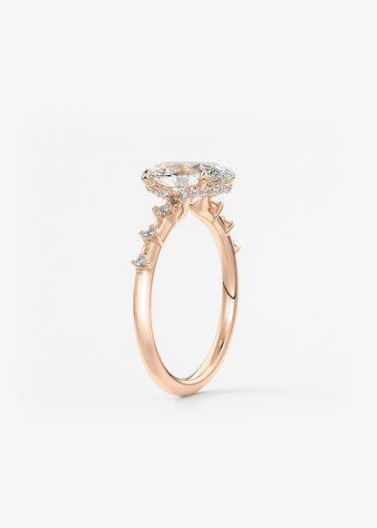 Oval Solitaire With Raised Basket Gallery Lab Grown Diamond Engagement Ring