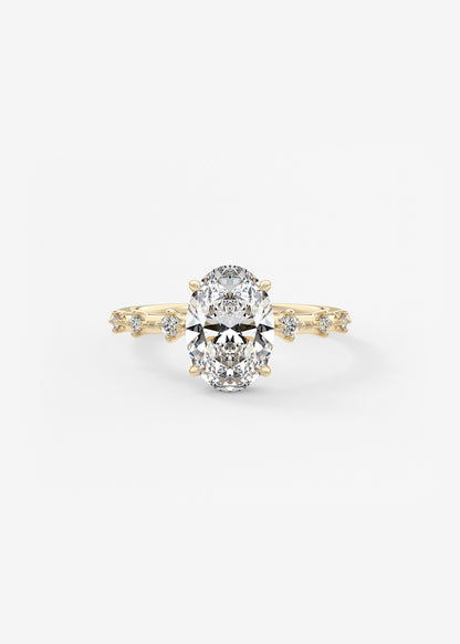 Oval Solitaire With Raised Basket Gallery Lab Grown Diamond Engagement Ring