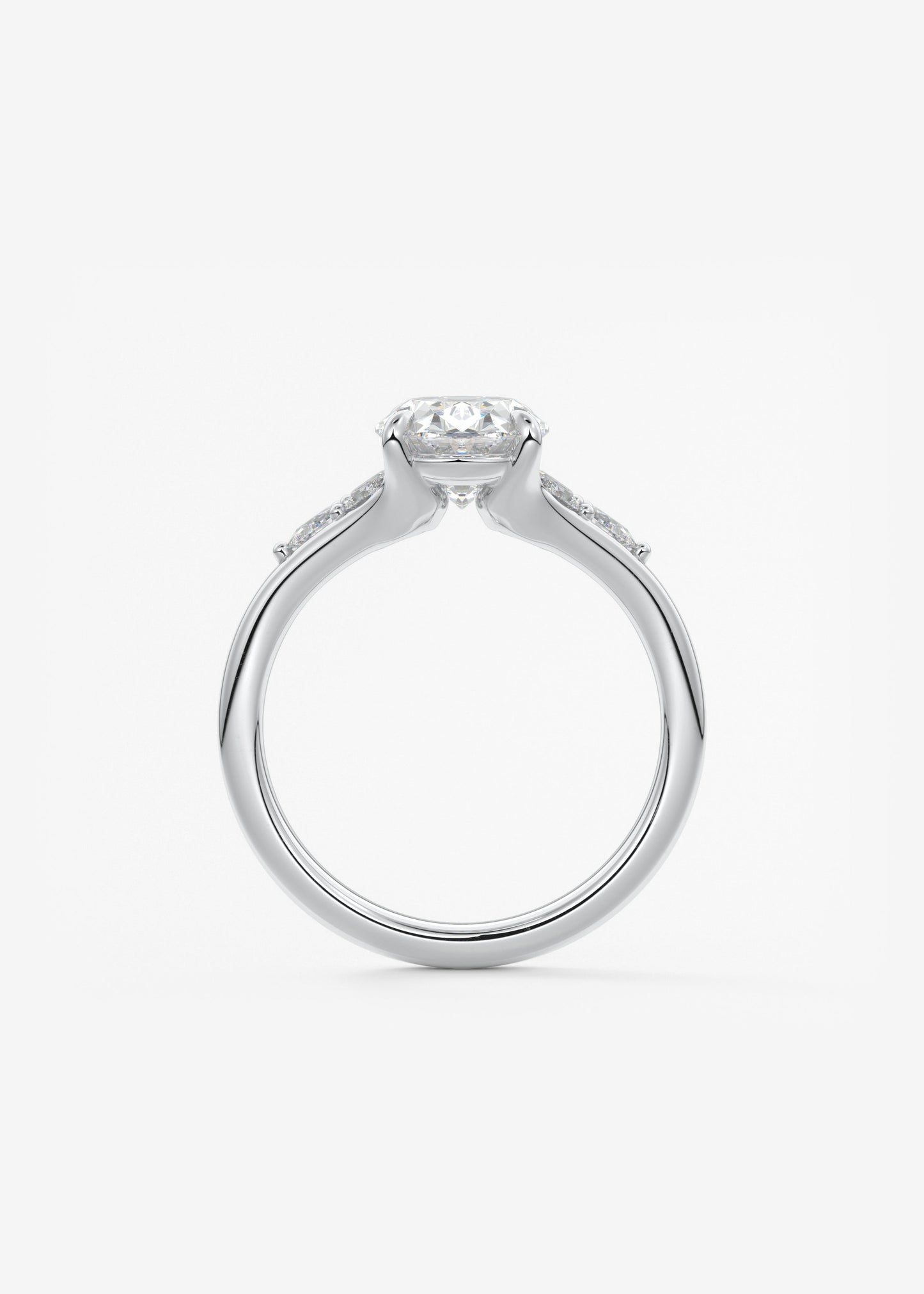 Oval Solitaire With Raised Basket Gallery Lab Grown Diamond Engagement Ring