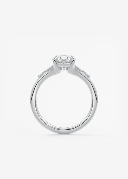 Oval Solitaire With Raised Basket Gallery Lab Grown Diamond Engagement Ring