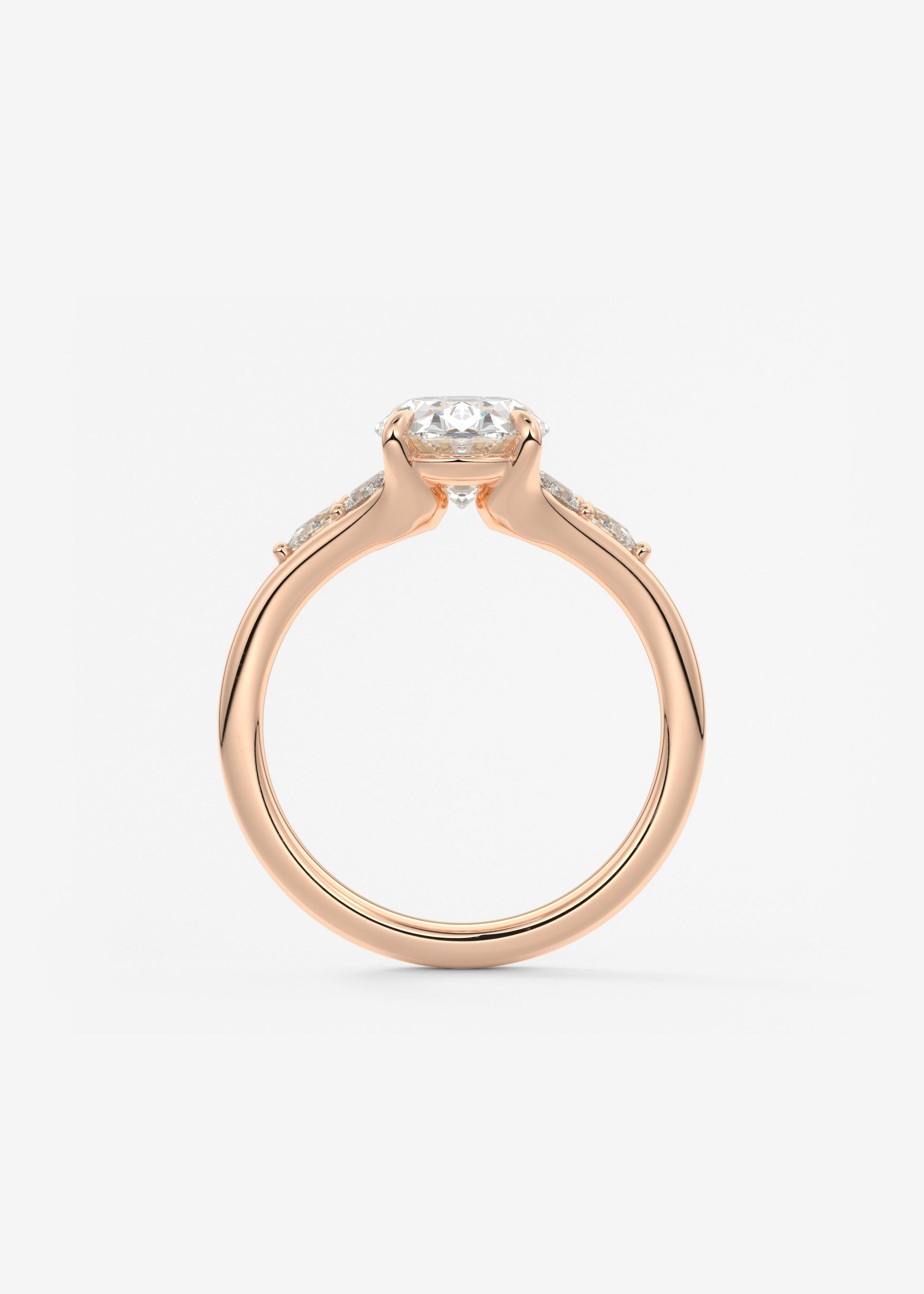 Oval Solitaire With Raised Basket Gallery Lab Grown Diamond Engagement Ring