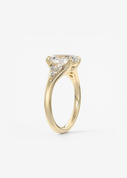 Oval Solitaire With Raised Basket Gallery Lab Grown Diamond Engagement Ring