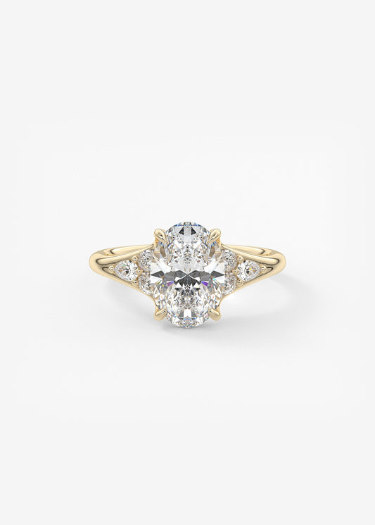 Oval Solitaire With Raised Basket Gallery Lab Grown Diamond Engagement Ring