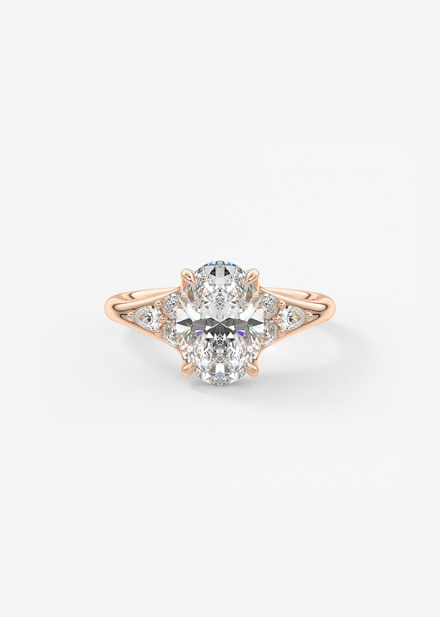 Oval Solitaire With Raised Basket Gallery Lab Grown Diamond Engagement Ring