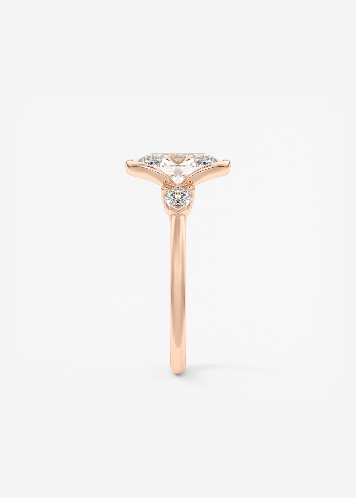Oval Solitaire With Raised Basket Gallery Lab Grown Diamond Engagement Ring