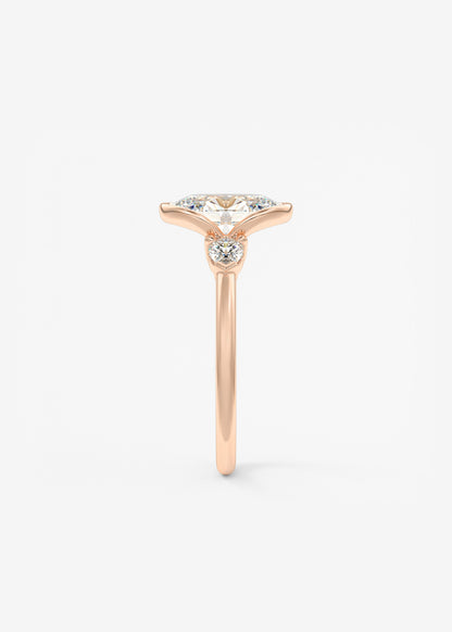 Oval Solitaire With Raised Basket Gallery Lab Grown Diamond Engagement Ring