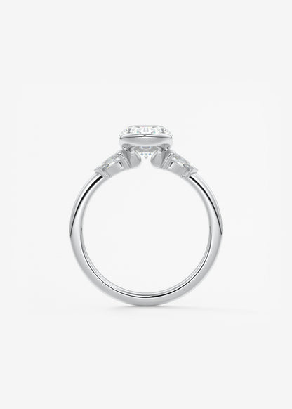 Oval Solitaire With Raised Basket Gallery Lab Grown Diamond Engagement Ring