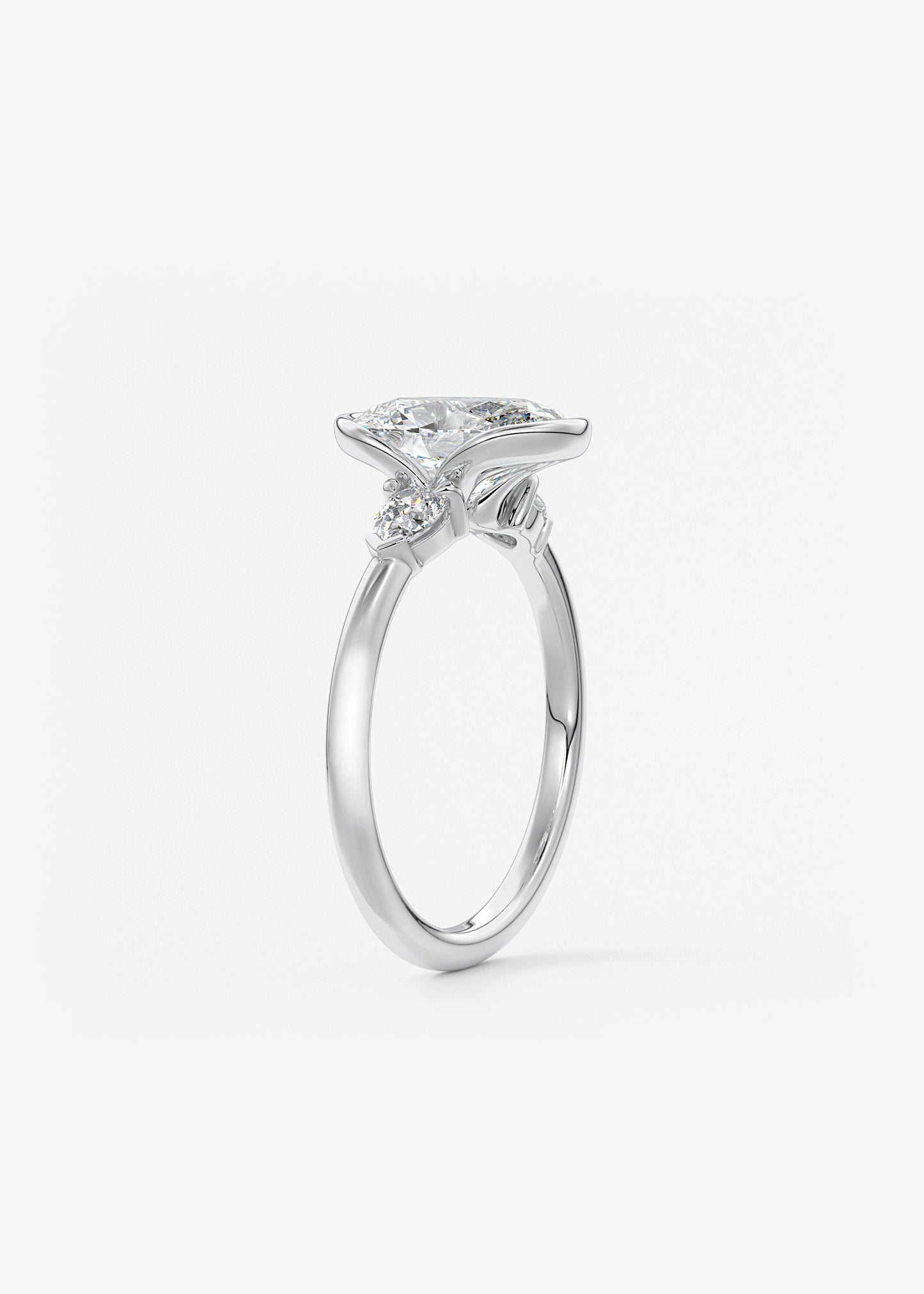Oval Solitaire With Raised Basket Gallery Lab Grown Diamond Engagement Ring
