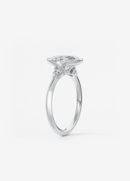 Oval Solitaire With Raised Basket Gallery Lab Grown Diamond Engagement Ring