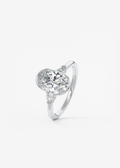 Oval Solitaire With Raised Basket Gallery Lab Grown Diamond Engagement Ring