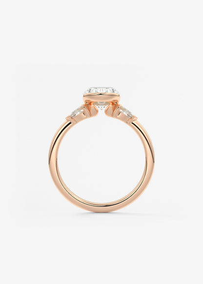 Oval Solitaire With Raised Basket Gallery Lab Grown Diamond Engagement Ring
