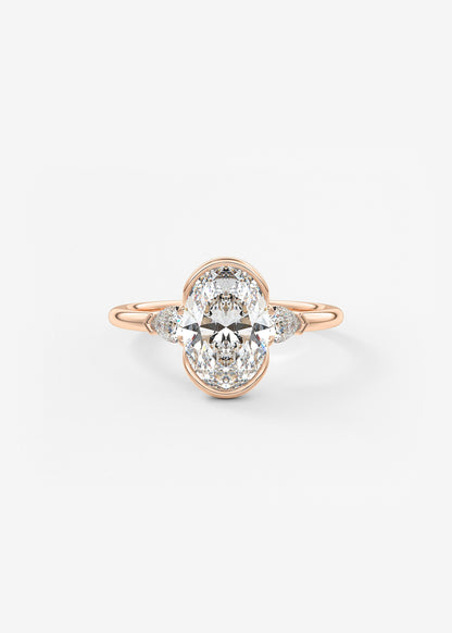 Oval Solitaire With Raised Basket Gallery Lab Grown Diamond Engagement Ring