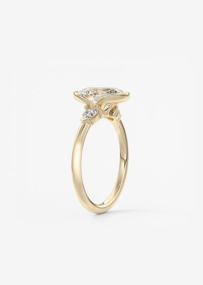 Oval Solitaire With Raised Basket Gallery Lab Grown Diamond Engagement Ring