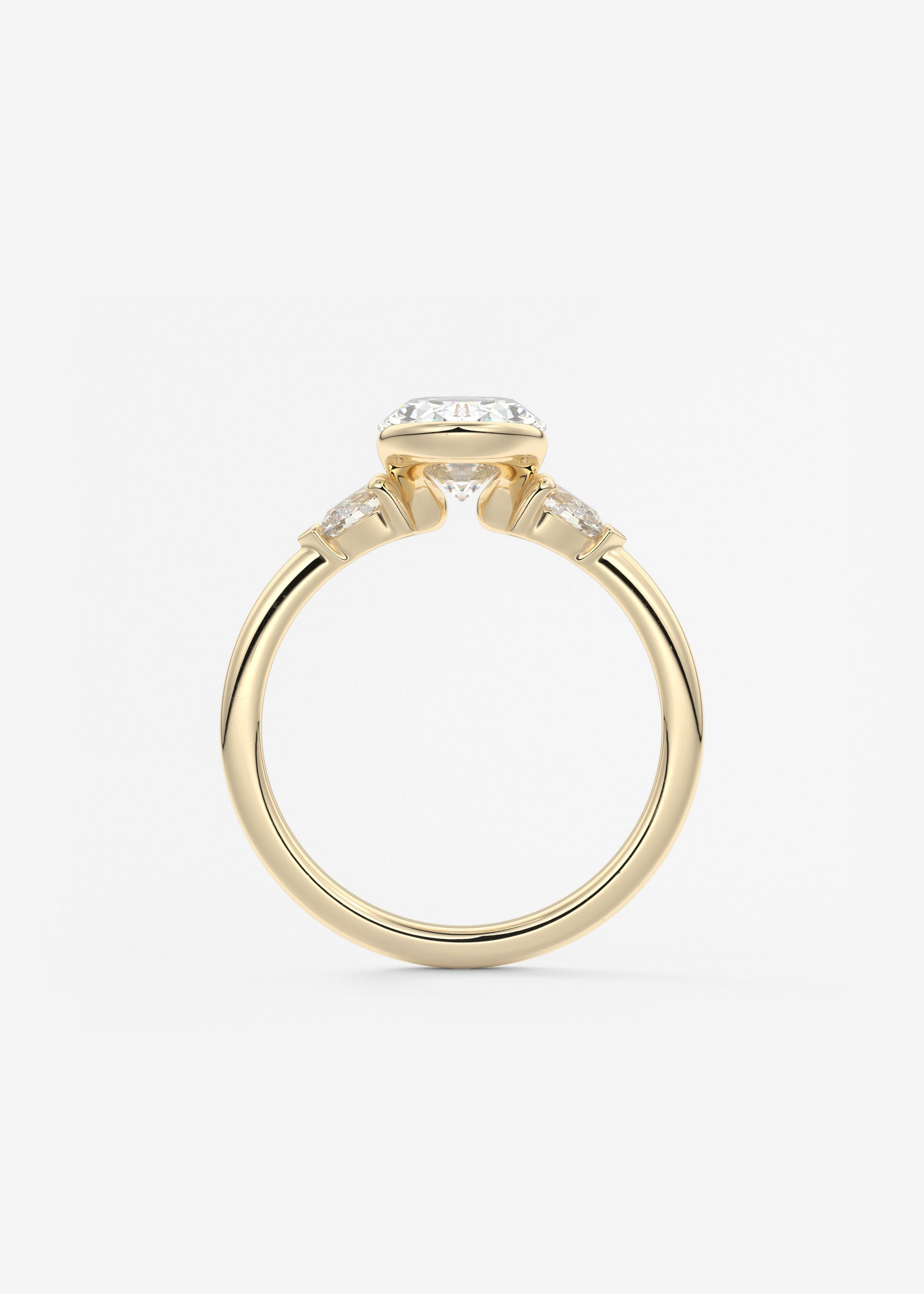 Oval Solitaire With Raised Basket Gallery Lab Grown Diamond Engagement Ring