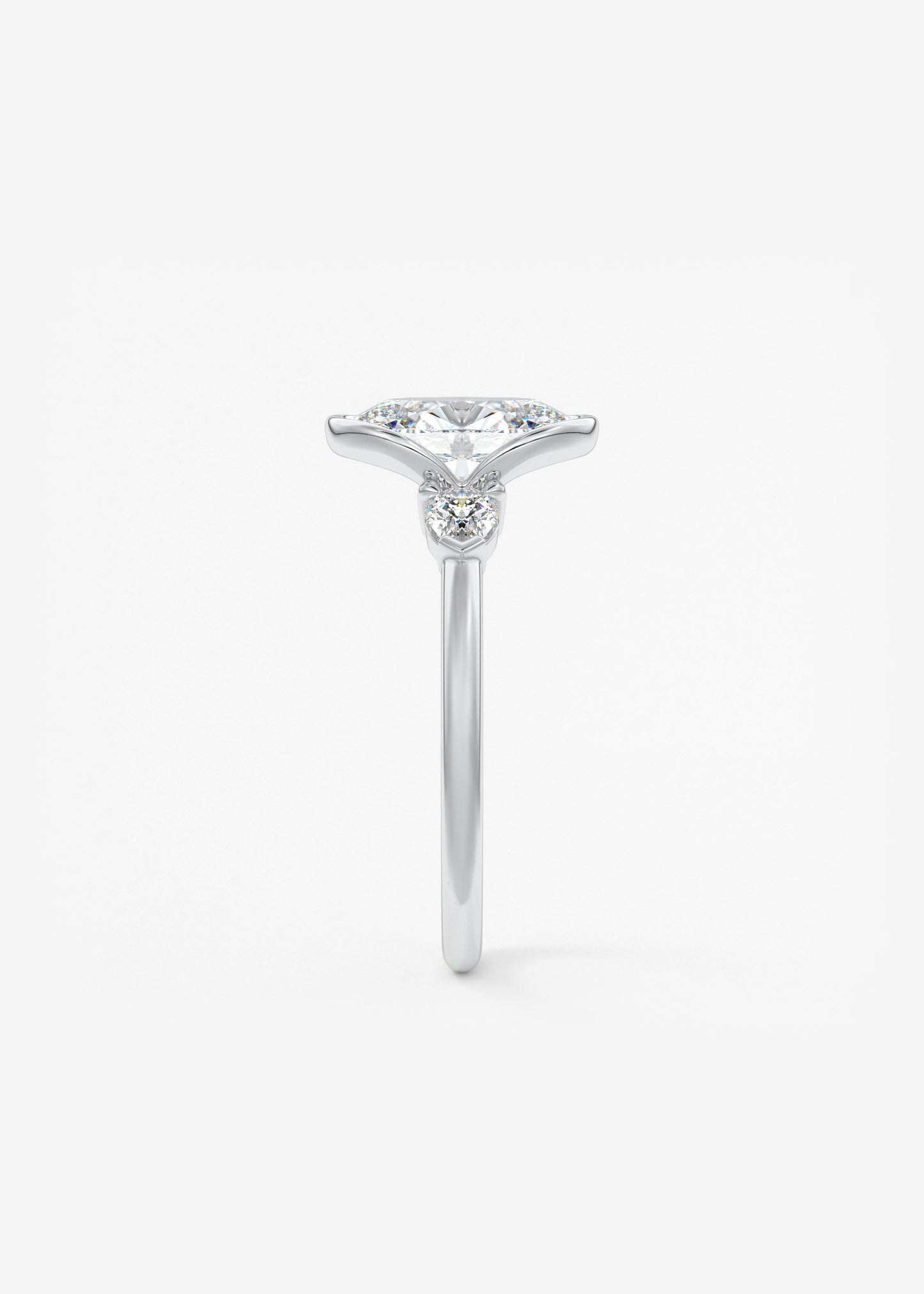 Oval Solitaire With Raised Basket Gallery Lab Grown Diamond Engagement Ring
