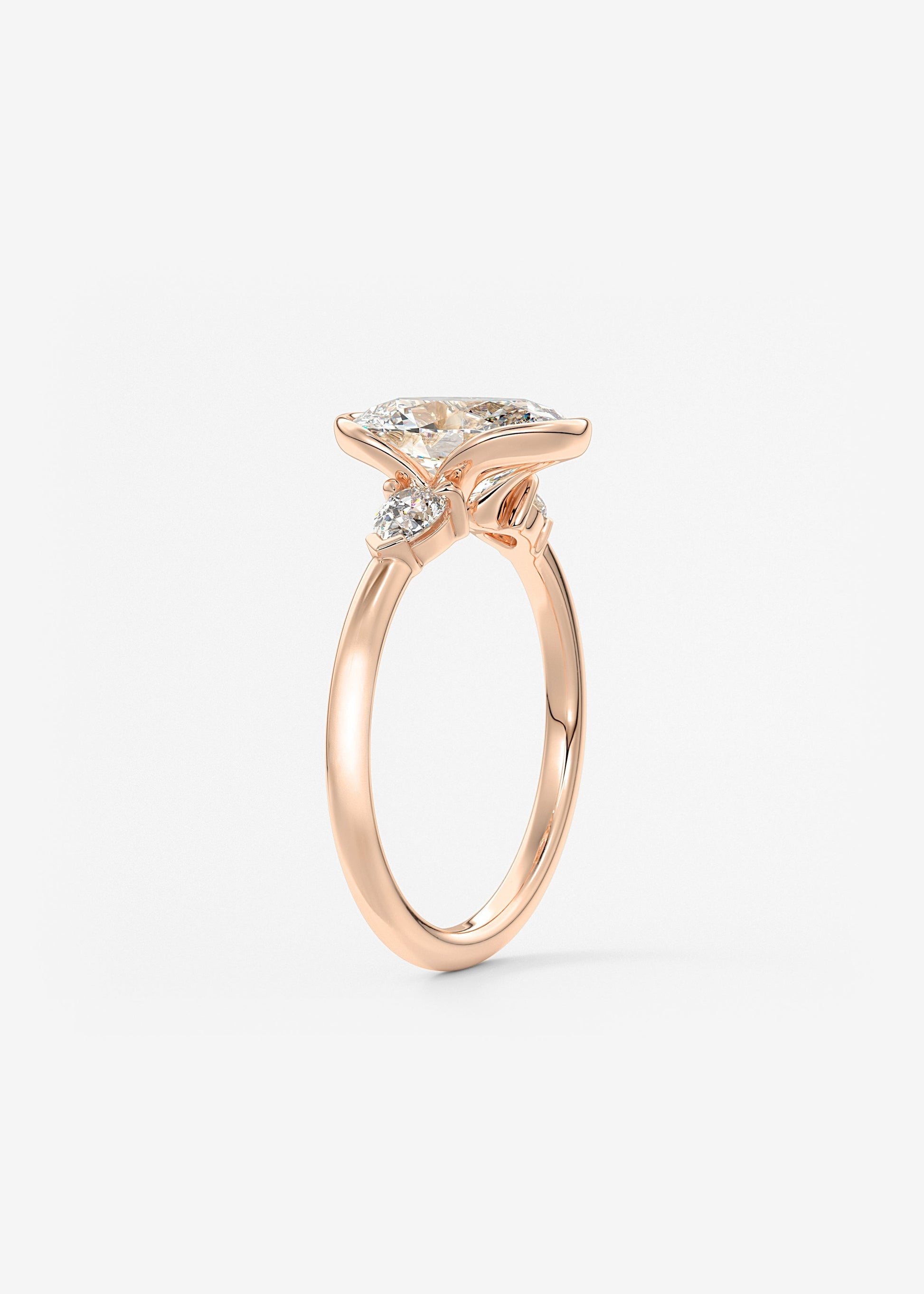 Oval Solitaire With Raised Basket Gallery Lab Grown Diamond Engagement Ring