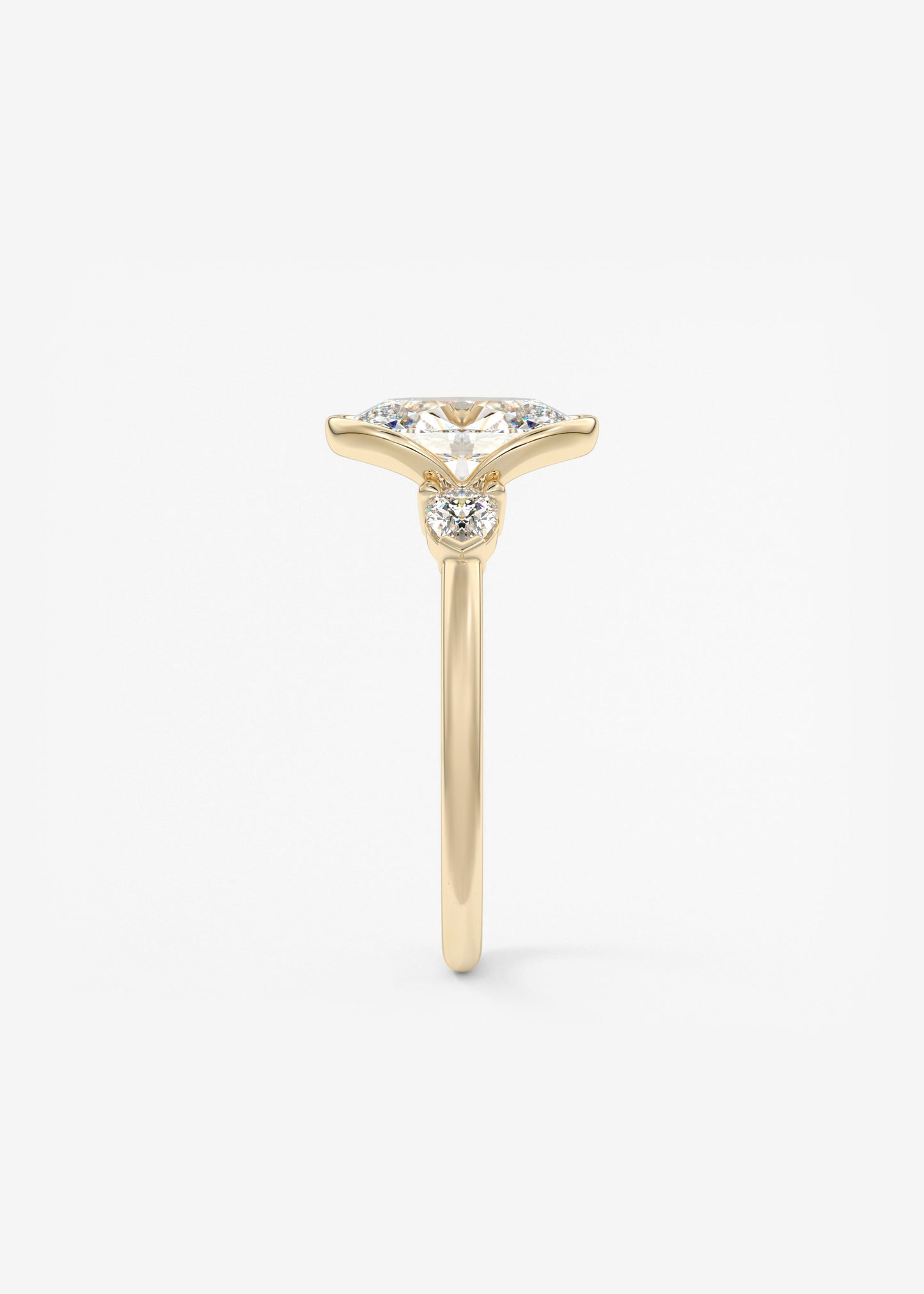 Oval Solitaire With Raised Basket Gallery Lab Grown Diamond Engagement Ring