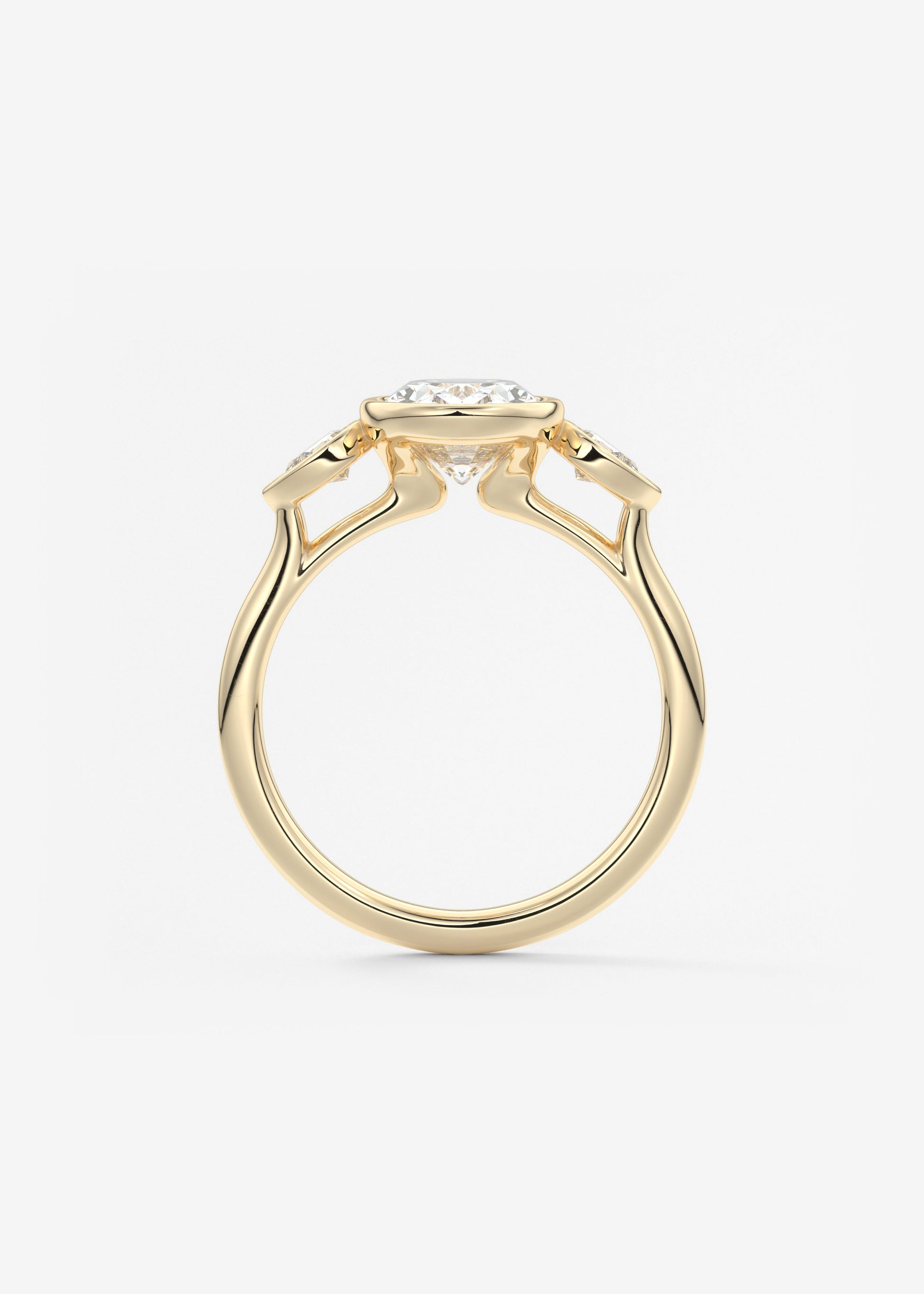 Oval Solitaire With Raised Basket Gallery Lab Grown Diamond Engagement Ring
