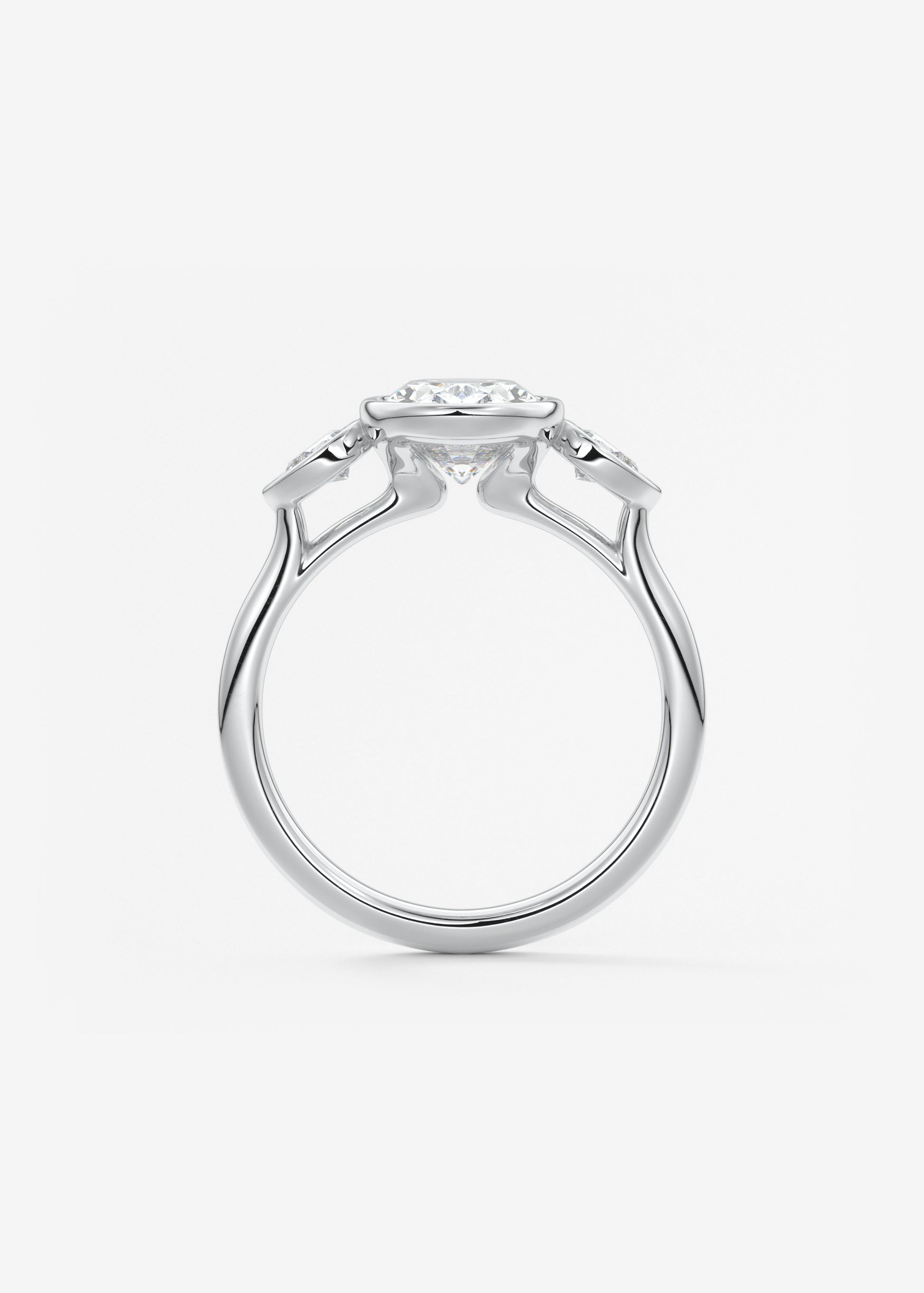 Oval Solitaire With Raised Basket Gallery Lab Grown Diamond Engagement Ring