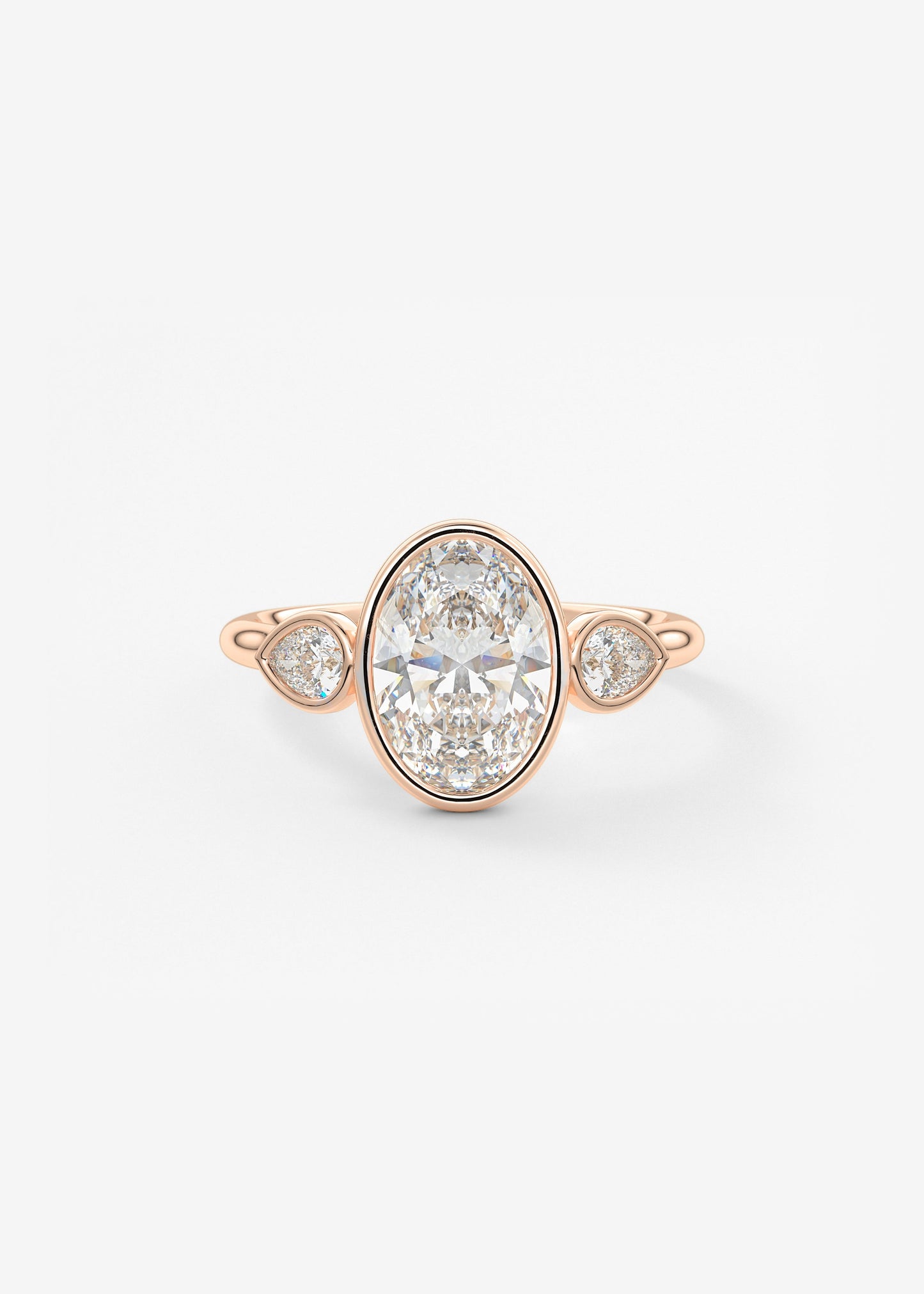 Oval Solitaire With Raised Basket Gallery Lab Grown Diamond Engagement Ring