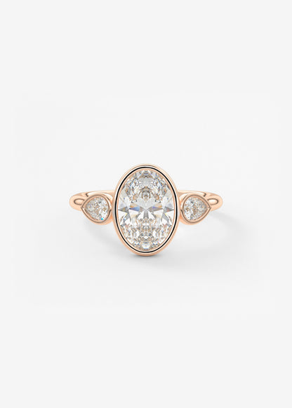 Oval Solitaire With Raised Basket Gallery Lab Grown Diamond Engagement Ring