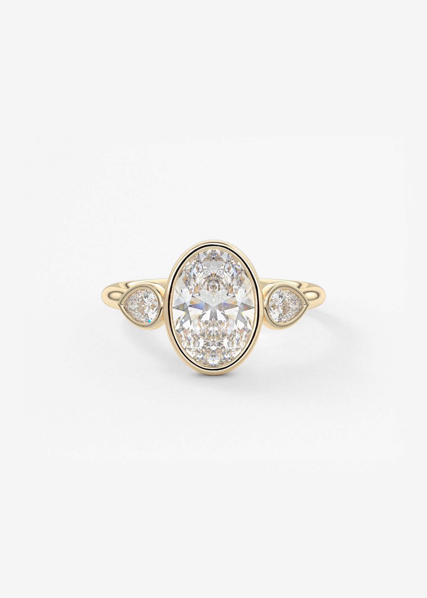 Oval Solitaire With Raised Basket Gallery Lab Grown Diamond Engagement Ring