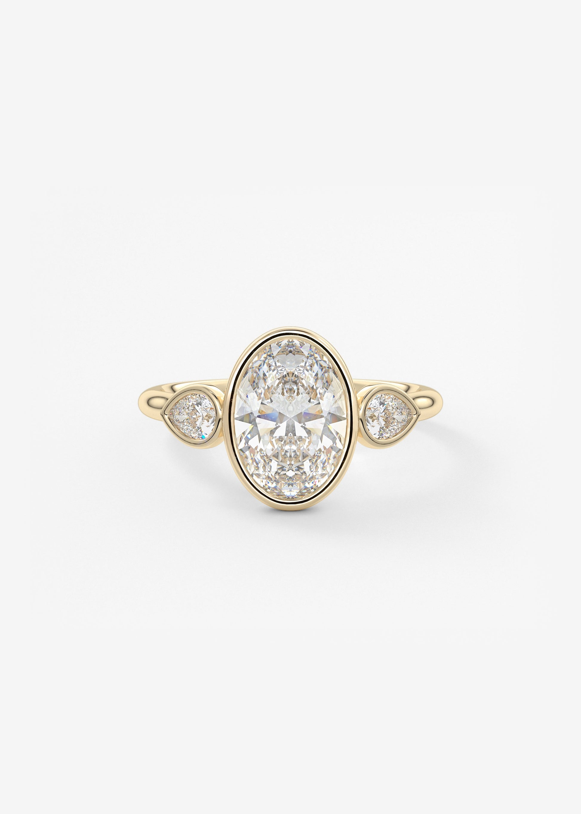 Oval Solitaire With Raised Basket Gallery Lab Grown Diamond Engagement Ring