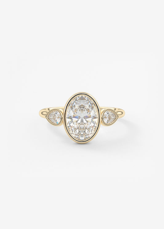 Oval Solitaire With Raised Basket Gallery Lab Grown Diamond Engagement Ring