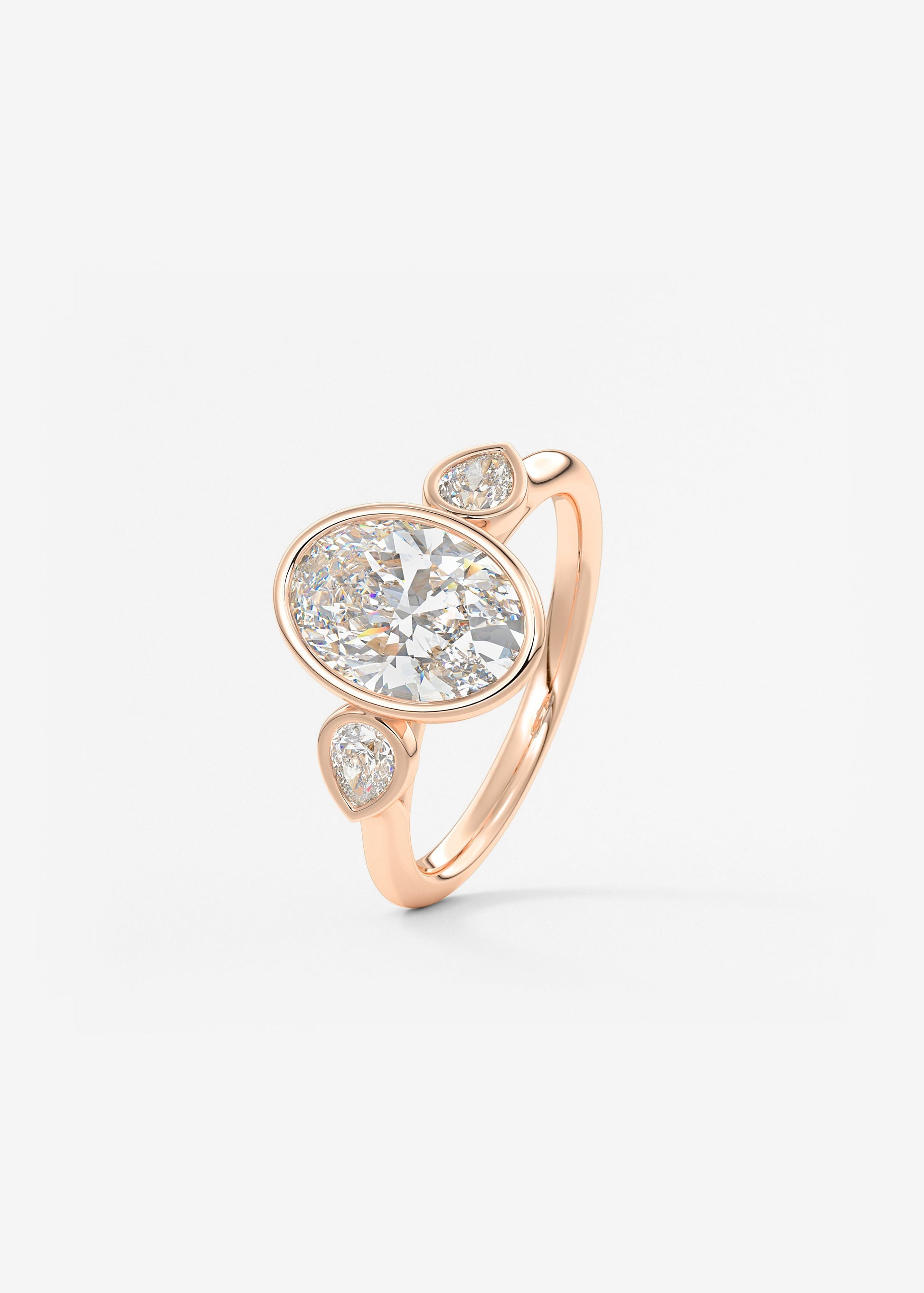 Oval Solitaire With Raised Basket Gallery Lab Grown Diamond Engagement Ring