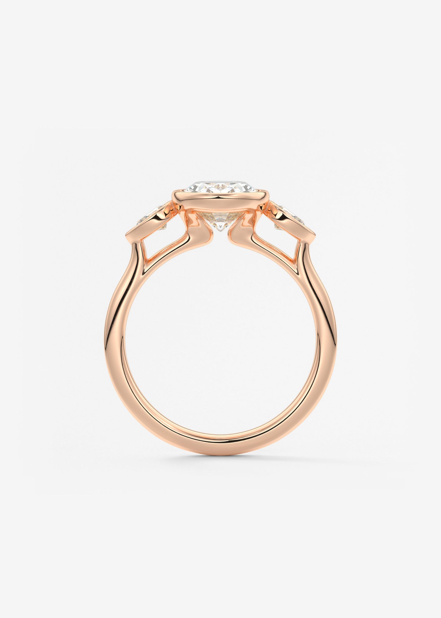 Oval Solitaire With Raised Basket Gallery Lab Grown Diamond Engagement Ring