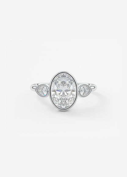 Oval Solitaire With Raised Basket Gallery Lab Grown Diamond Engagement Ring