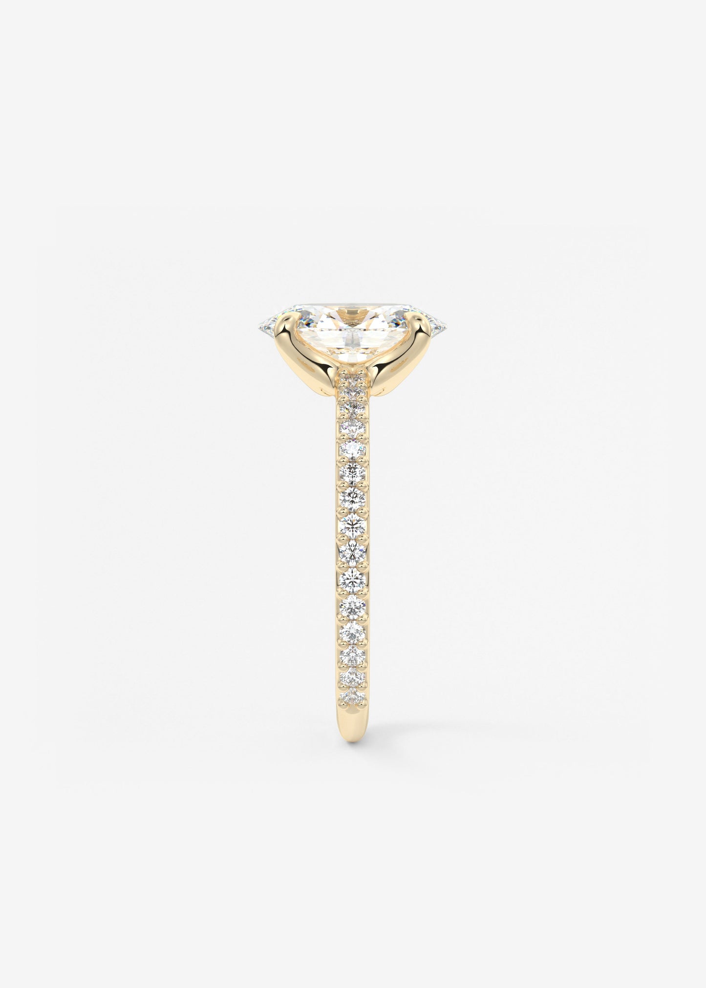 Oval Solitaire With Raised Basket Gallery Lab Grown Diamond Engagement Ring
