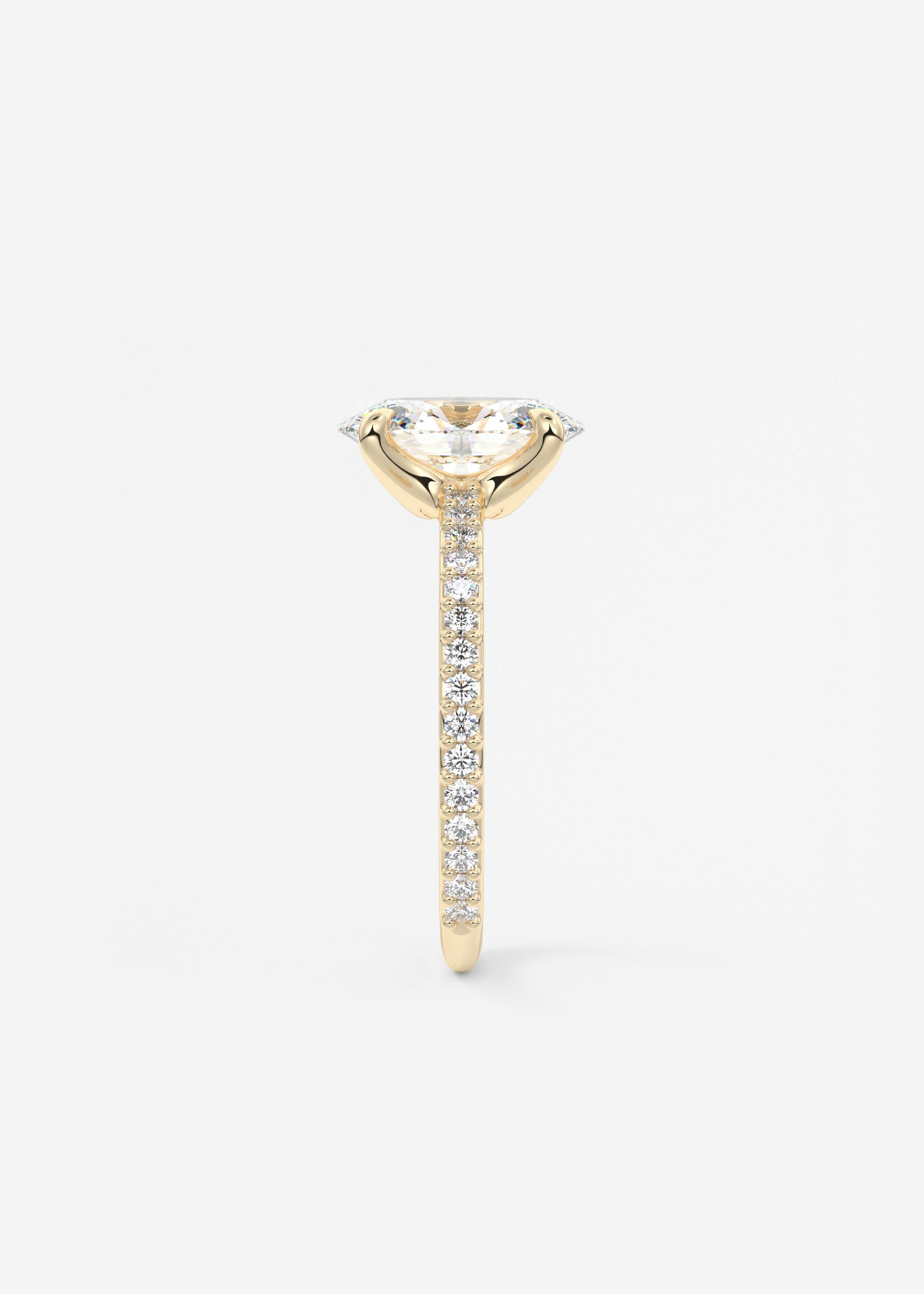 Oval Solitaire With Raised Basket Gallery Lab Grown Diamond Engagement Ring