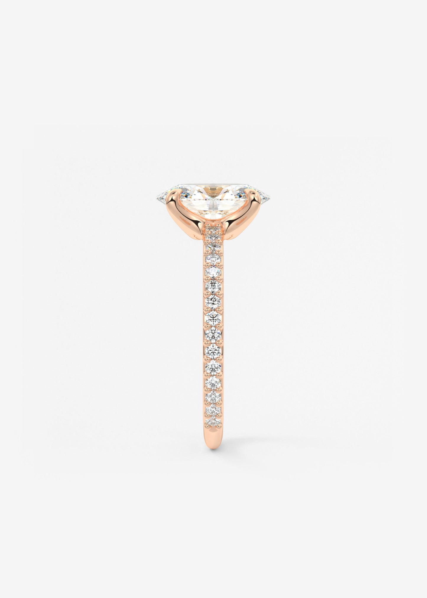 Oval Solitaire With Raised Basket Gallery Lab Grown Diamond Engagement Ring
