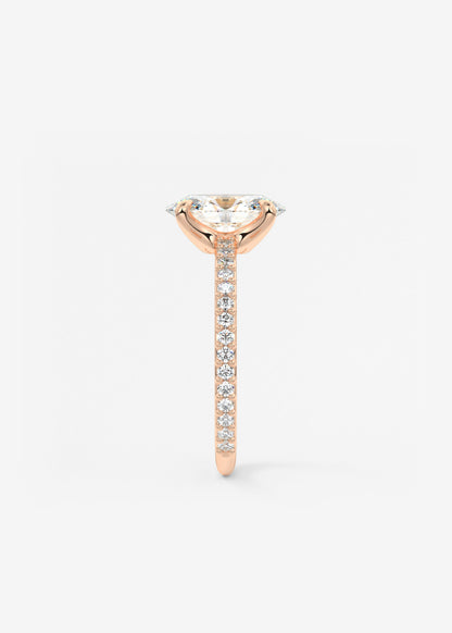 Oval Solitaire With Raised Basket Gallery Lab Grown Diamond Engagement Ring