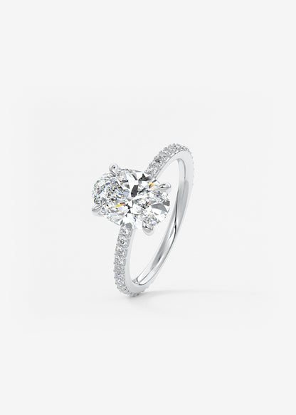 Oval Solitaire With Raised Basket Gallery Lab Grown Diamond Engagement Ring