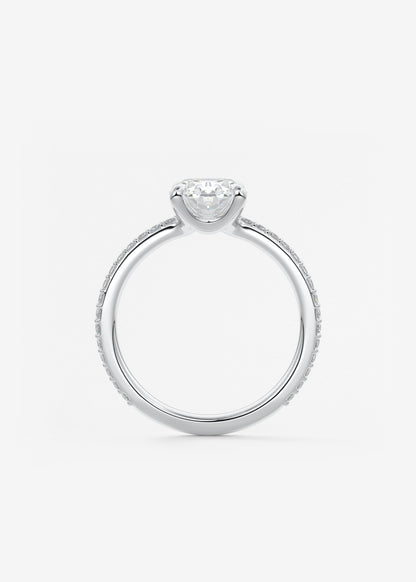 Oval Solitaire With Raised Basket Gallery Lab Grown Diamond Engagement Ring