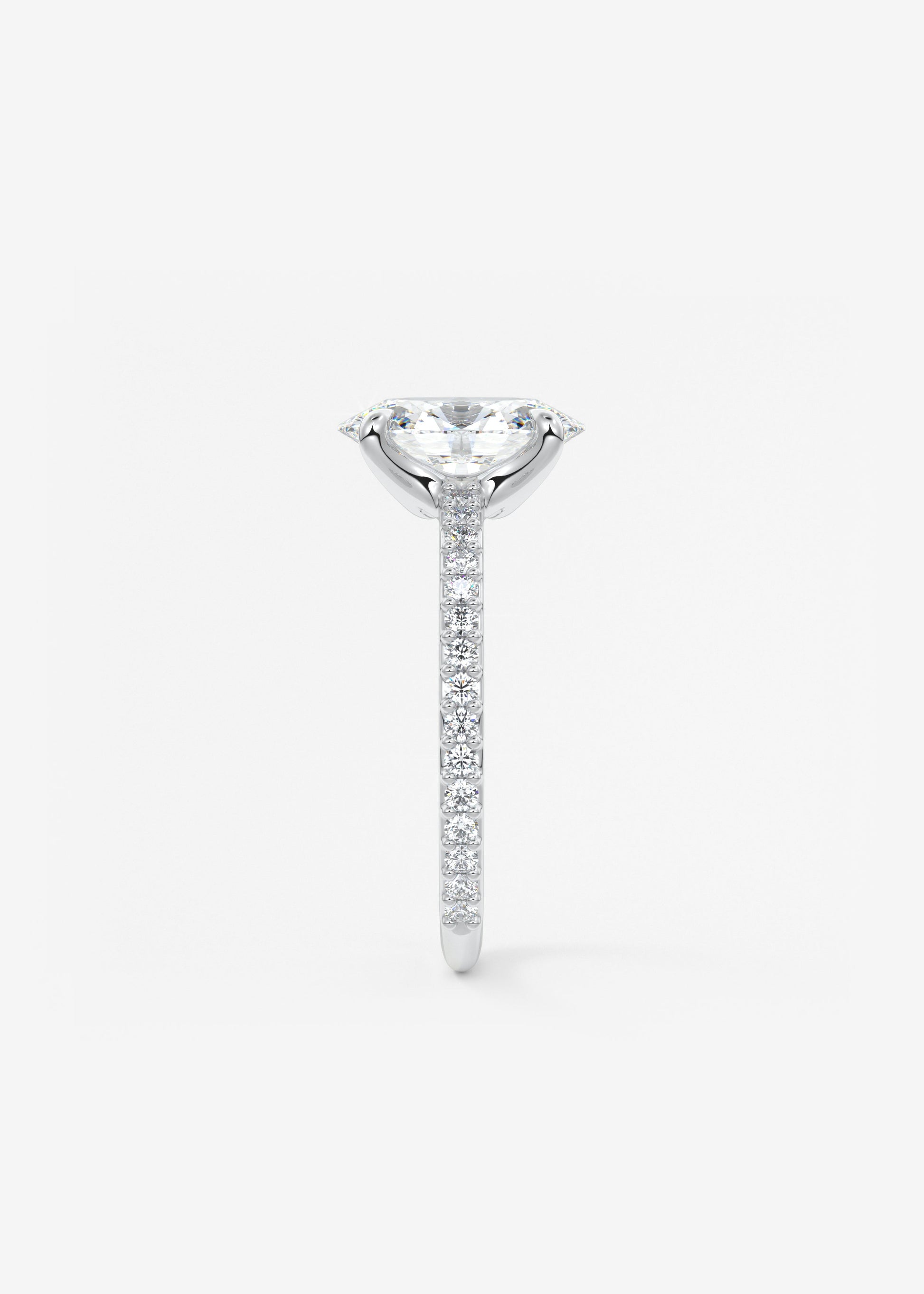 Oval Solitaire With Raised Basket Gallery Lab Grown Diamond Engagement Ring