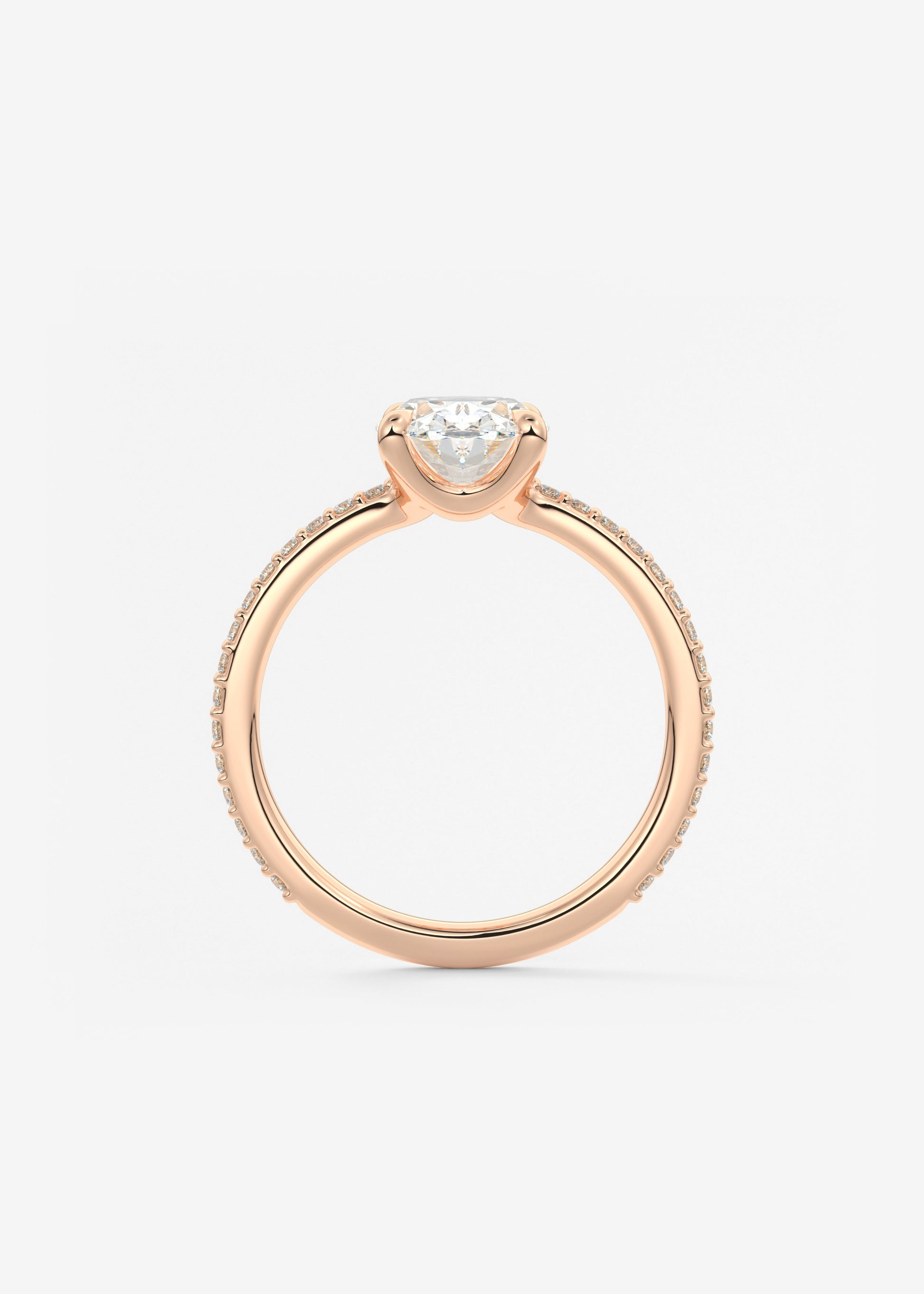 Oval Solitaire With Raised Basket Gallery Lab Grown Diamond Engagement Ring
