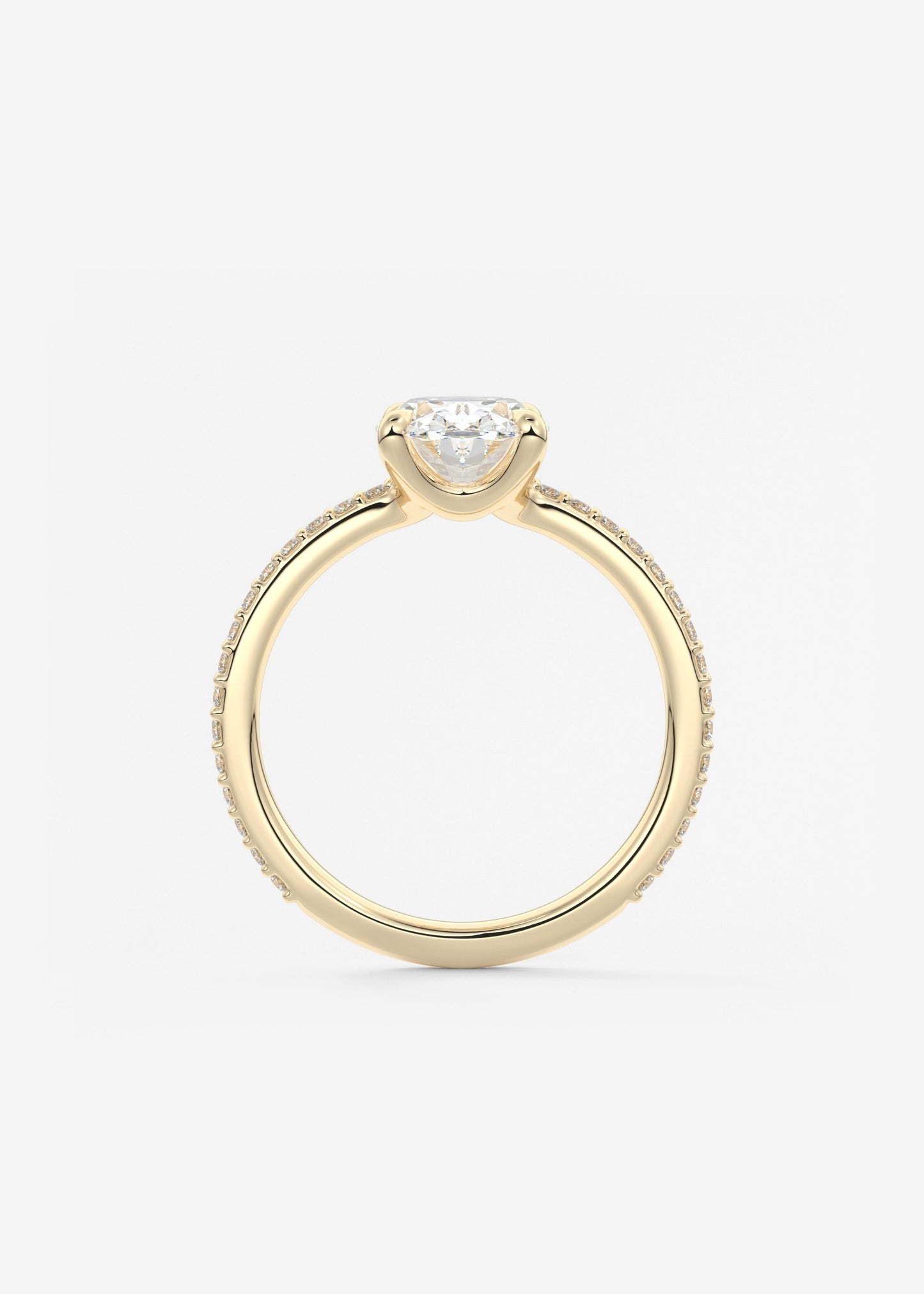 Oval Solitaire With Raised Basket Gallery Lab Grown Diamond Engagement Ring