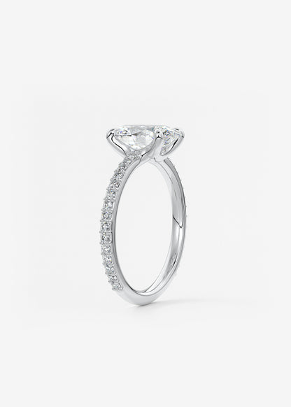 Oval Solitaire With Raised Basket Gallery Lab Grown Diamond Engagement Ring