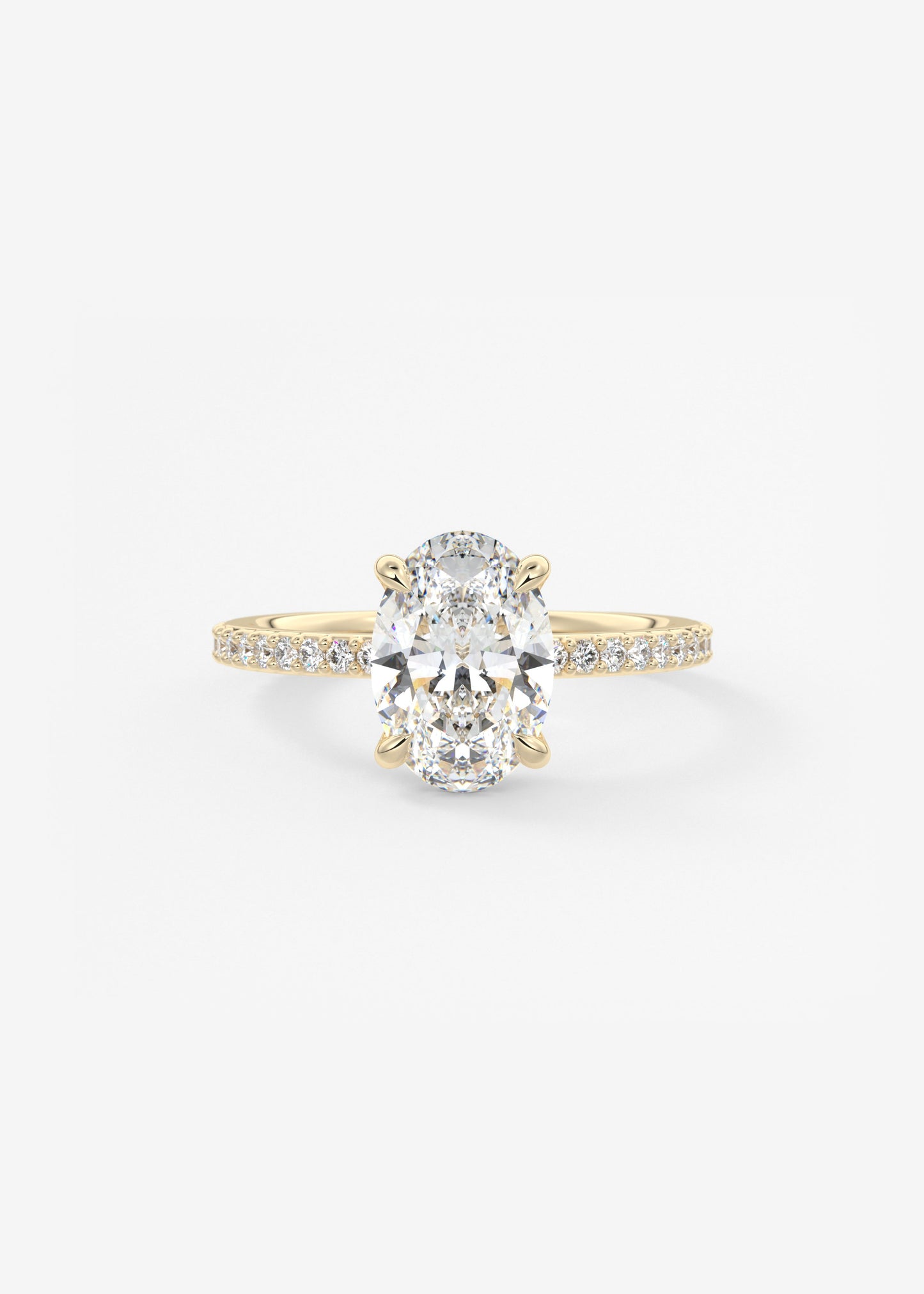 Oval Solitaire With Raised Basket Gallery Lab Grown Diamond Engagement Ring