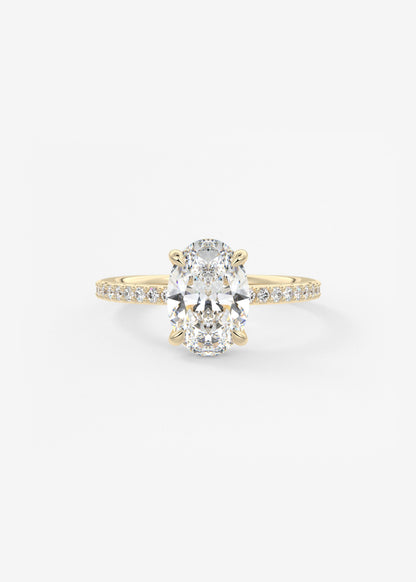 Oval Solitaire With Raised Basket Gallery Lab Grown Diamond Engagement Ring
