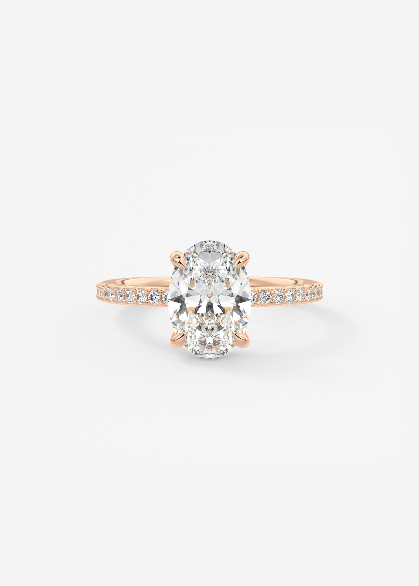 Oval Solitaire With Raised Basket Gallery Lab Grown Diamond Engagement Ring