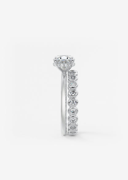 Oval Solitaire With Raised Basket Gallery Lab Grown Diamond Engagement Ring